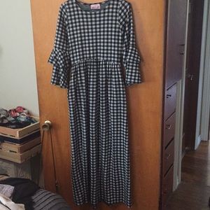 Black and white gingham dress